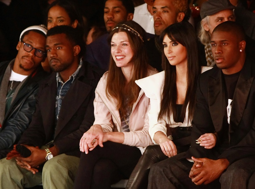 Lupe Fiasco, Kanye West, Milla Jovovich, Kim Kardashian, Reggie Bush, 2009 New York Fashion Week
